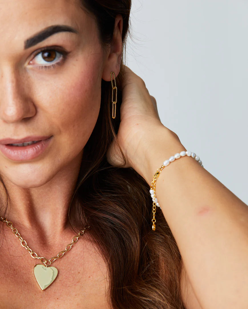 Deltora™ Gold Sculptured Linked Drop Earrings