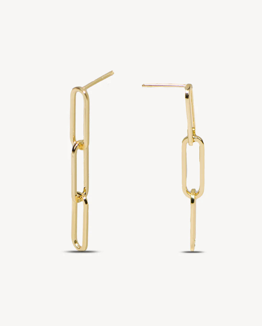Deltora™ Gold Sculptured Linked Drop Earrings