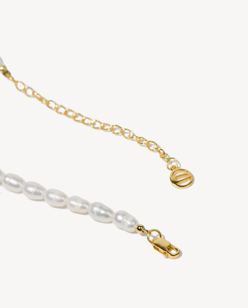 Iconic Rio 18k Gold Vermeil Necklace in Pearl - Deltora