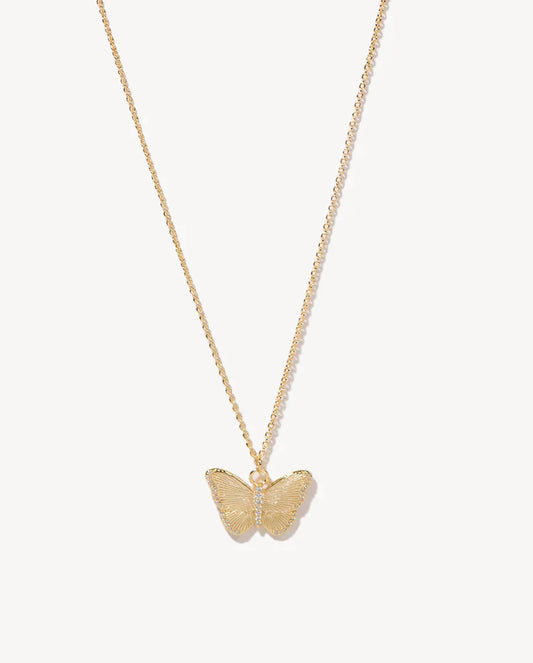 Deltora™ Aurora Butterfly Gold Crystal Necklace