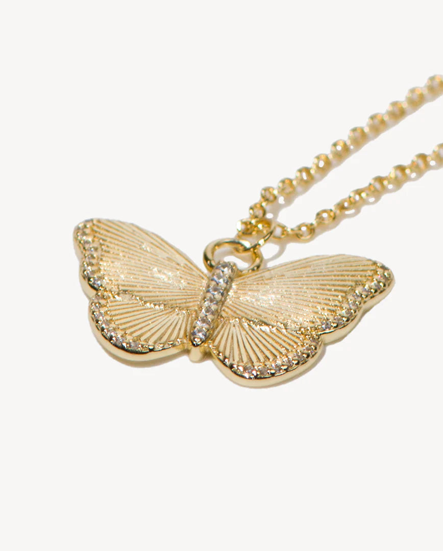 Deltora™ Aurora Butterfly Gold Crystal Necklace