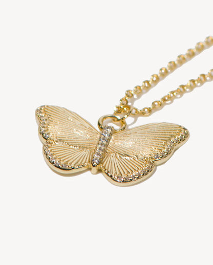 Deltora™ Aurora Butterfly Gold Crystal Necklace