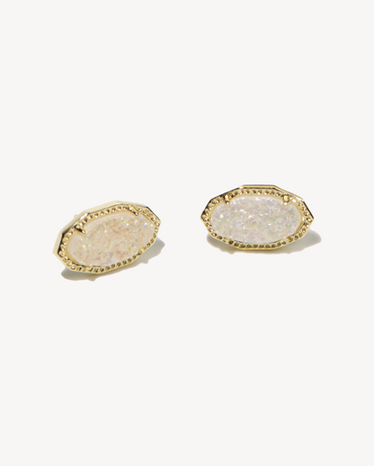 Deltora™ Emily Gold Earrings in Iridescent Drusy