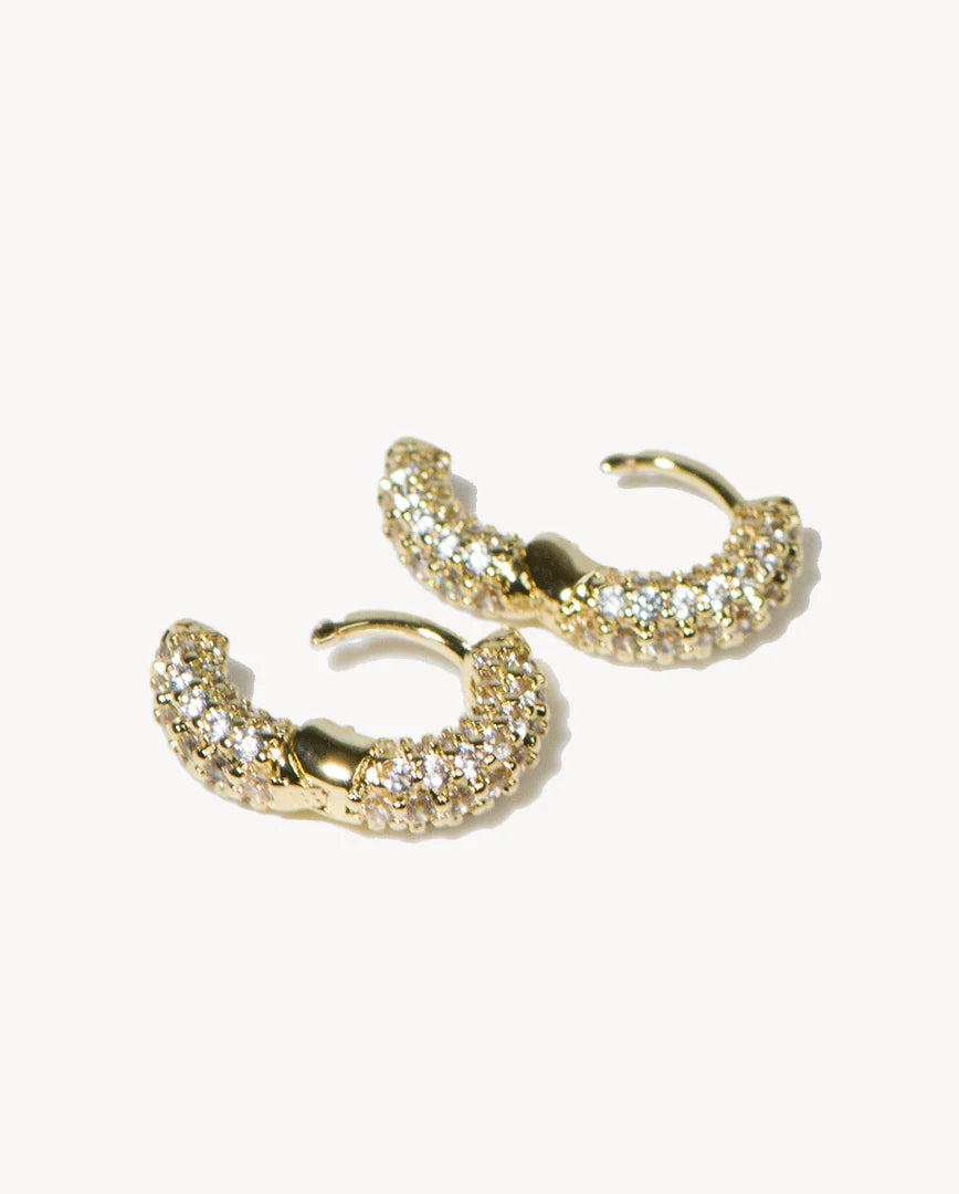 Deltora™ Octavia Pavé Crystal Gold Earrings