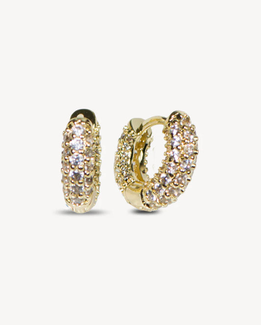 Deltora™ Octavia Pavé Crystal Gold Earrings