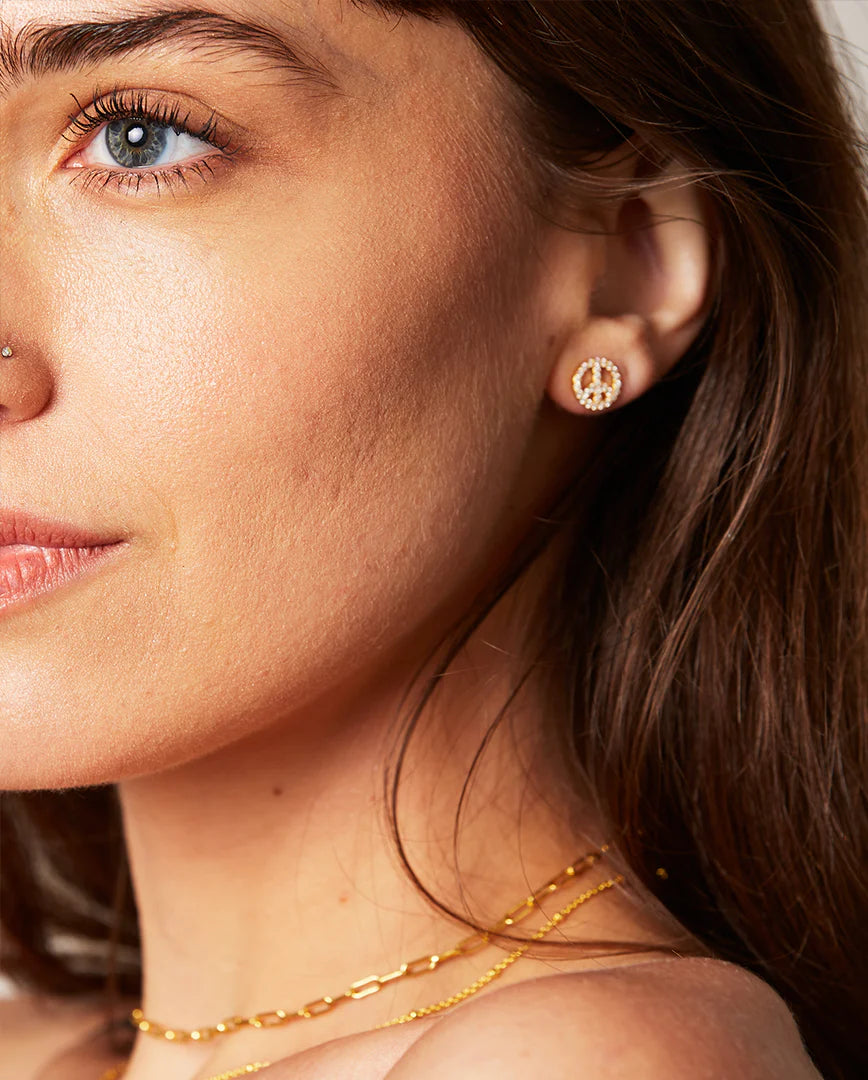 Deltora™ Peace Pavé Earrings