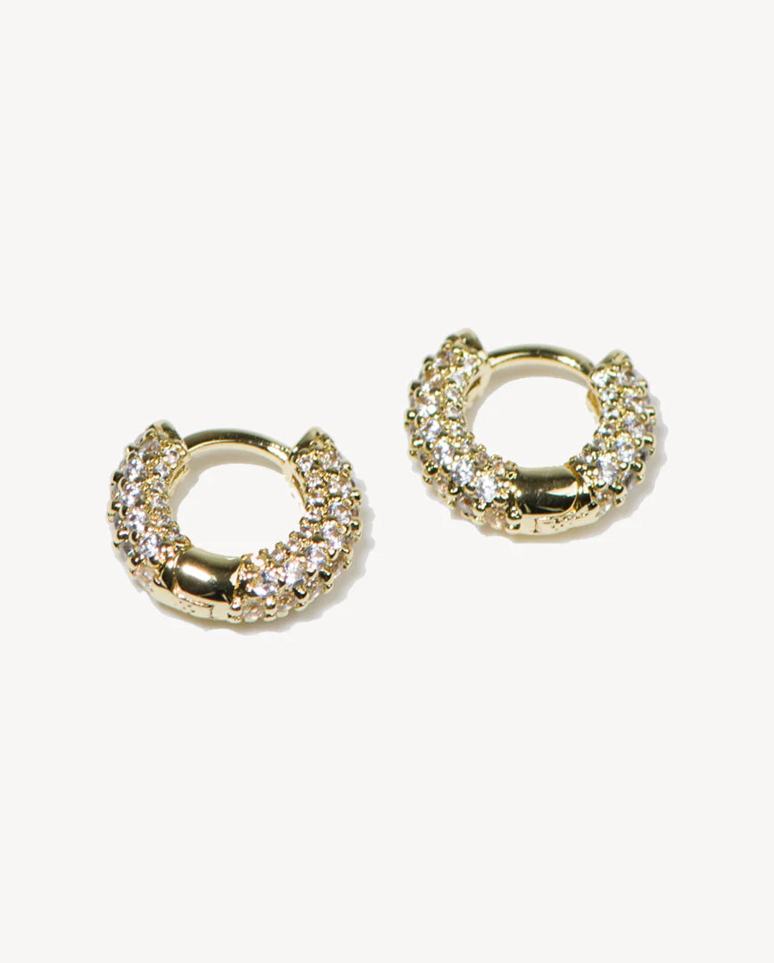 Deltora™ Octavia Pavé Crystal Gold Earrings