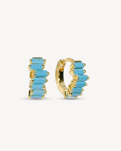 Deltora™ Everest Turquoise Crystal Gold Earrings