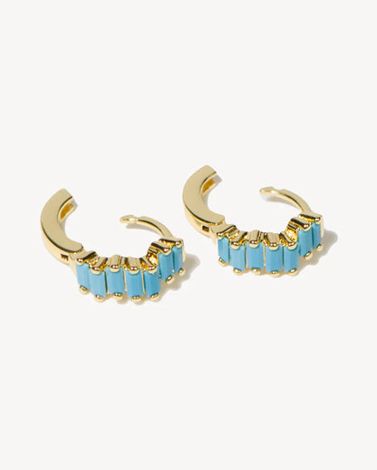 Deltora™ Everest Turquoise Crystal Gold Earrings