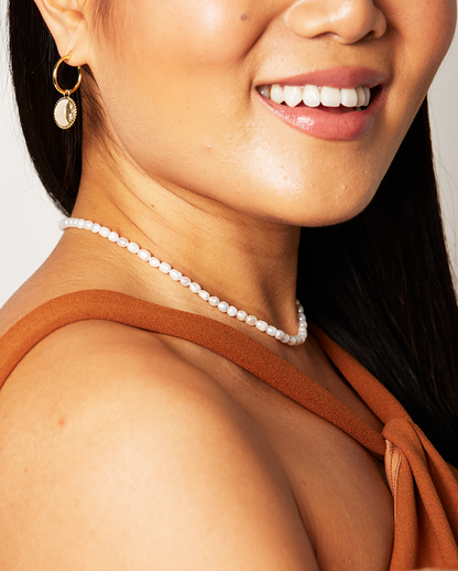 Deltora™ Iconic Rio 18k Gold Vermeil Necklace in Pearl