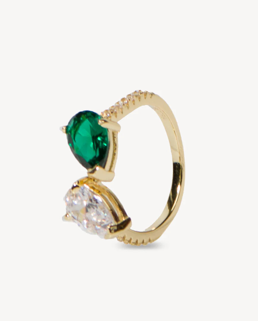 Iconic Neptune Gold Ring in Multi Crystal