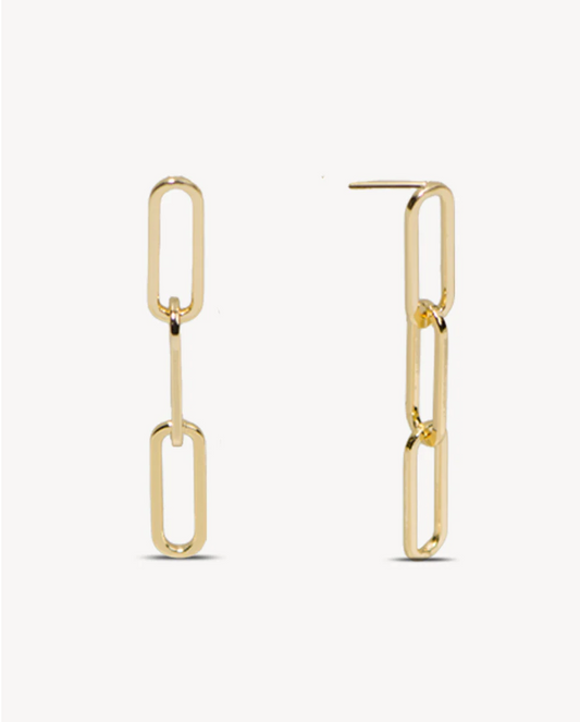Deltora™ Gold Sculptured Linked Drop Earrings