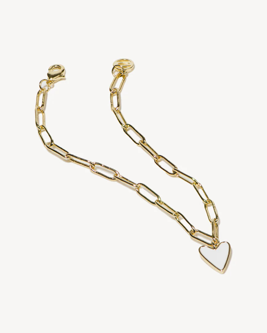 Deltora™ Paris White Heart Gold Bracelet