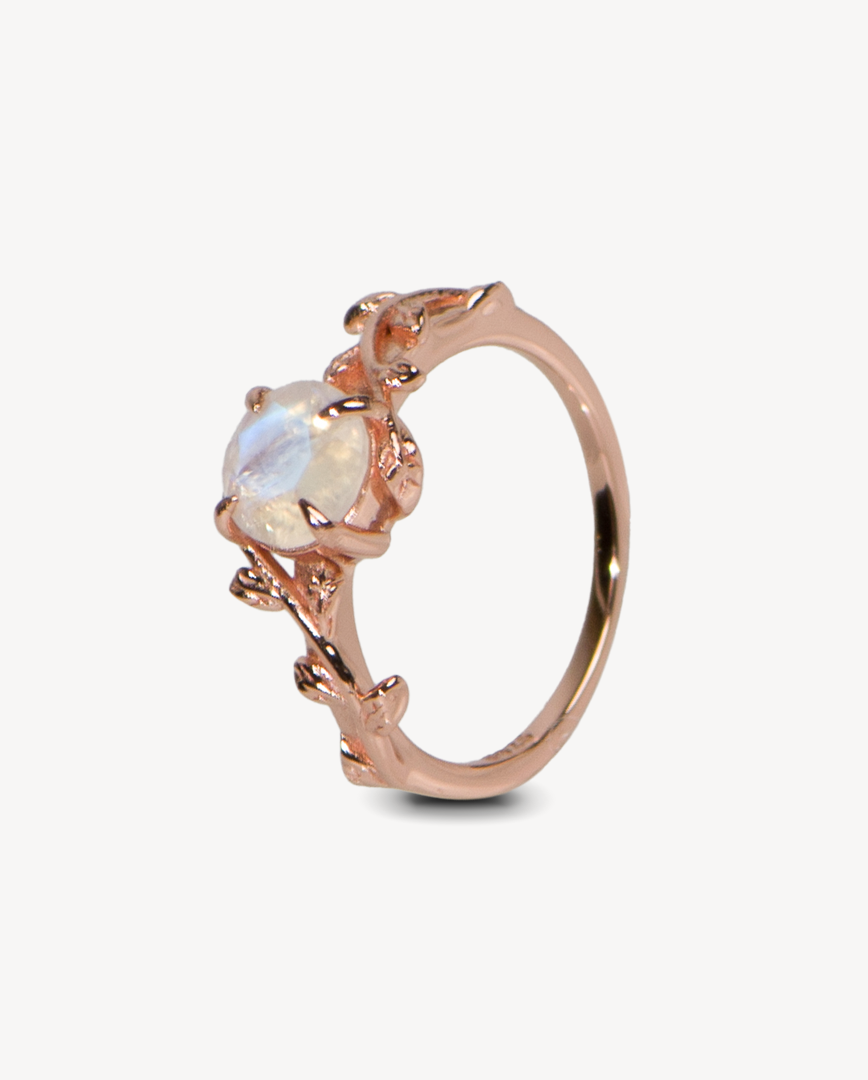 Celestial Madrid 18k Rose Gold Vermeil Ring in Moonstone - Deltora