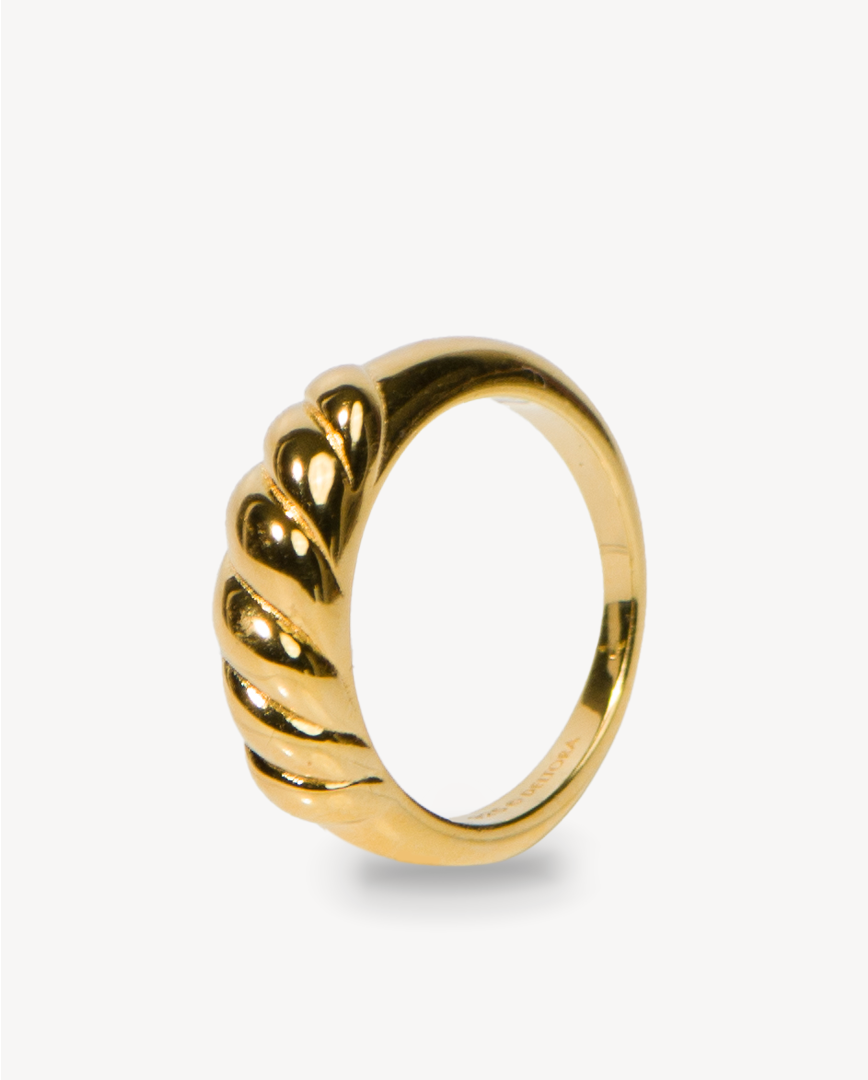 Classic Waveform 18k Gold Vermeil Ring - Deltora