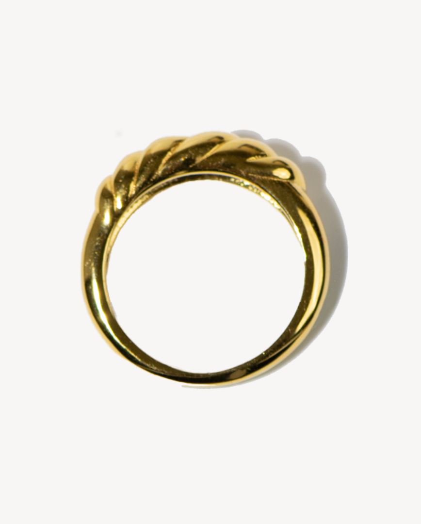 Classic Waveform 18k Gold Vermeil Ring - Deltora