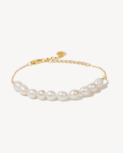 Iconic Venice 18k Gold Vermeil Bracelet in Pearl - Deltora