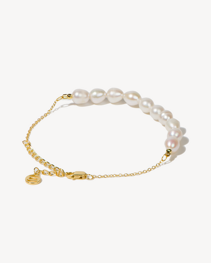 Iconic Venice 18k Gold Vermeil Bracelet in Pearl - Deltora